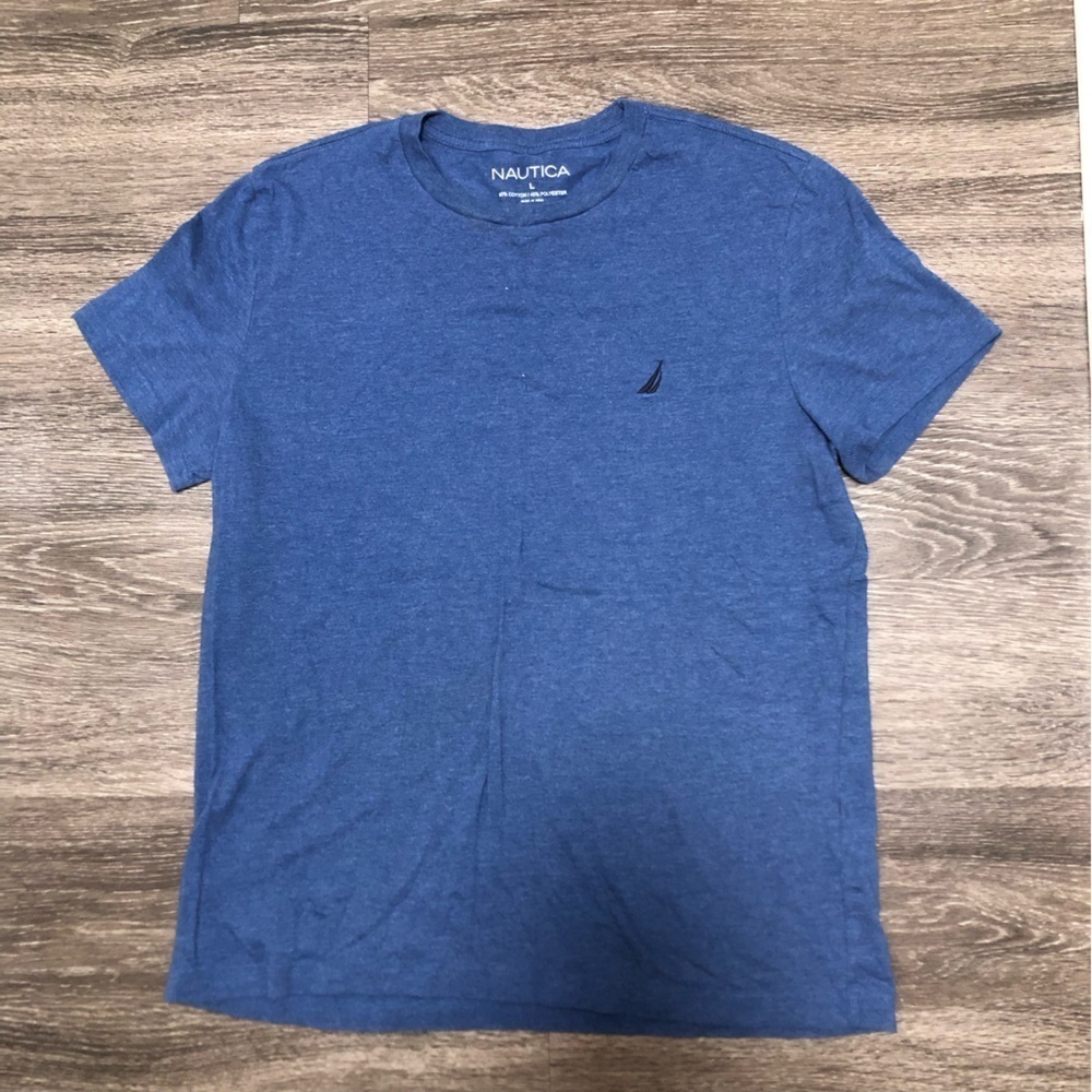 Nautica Men's T-Shirt - Blue Heather - Size L